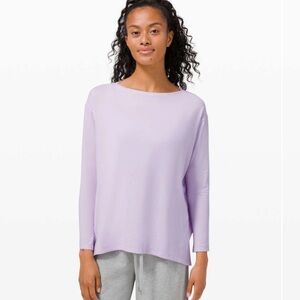 LULULEMON Back In Action Long Sleeve pima cotton lavender dew 8
